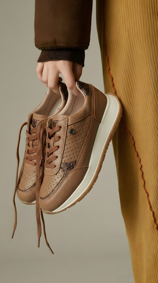 Tenis deportivos mujer, de cuero, cómodos y casuales - Honey