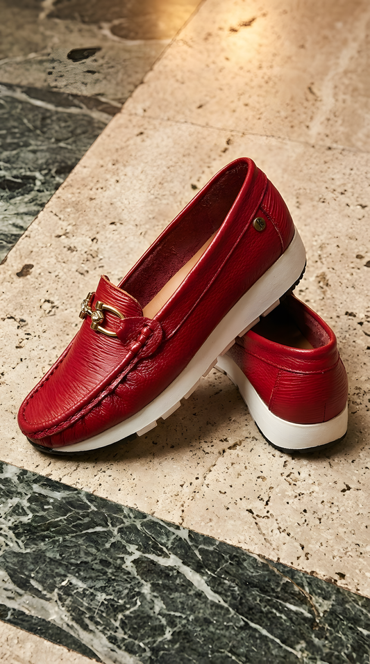 Mocasines para dama, cómodos, elegantes, de vestir en cuero