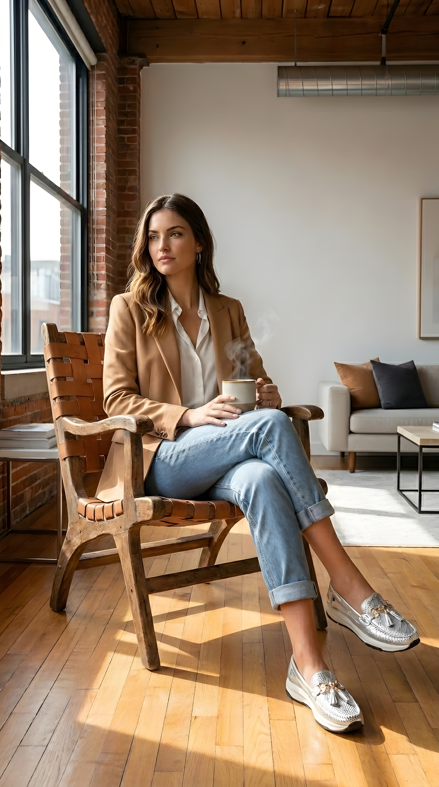 Mocasines Cómodos de Cuero para Mujer