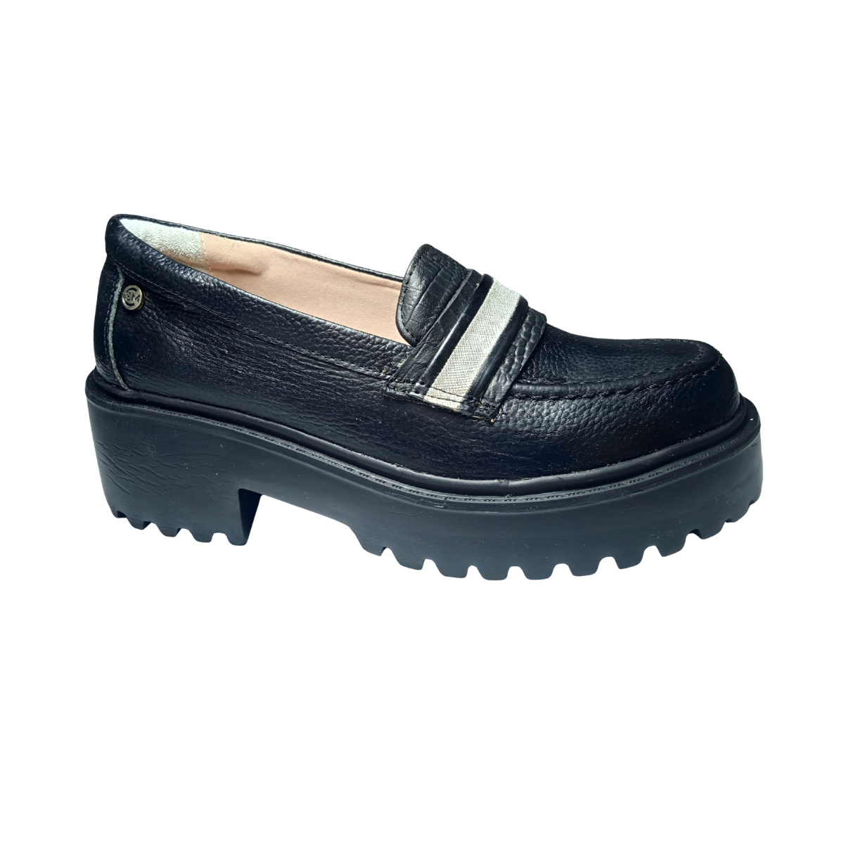 Zapatos loafers mujer, cómodos en piel con plataforma