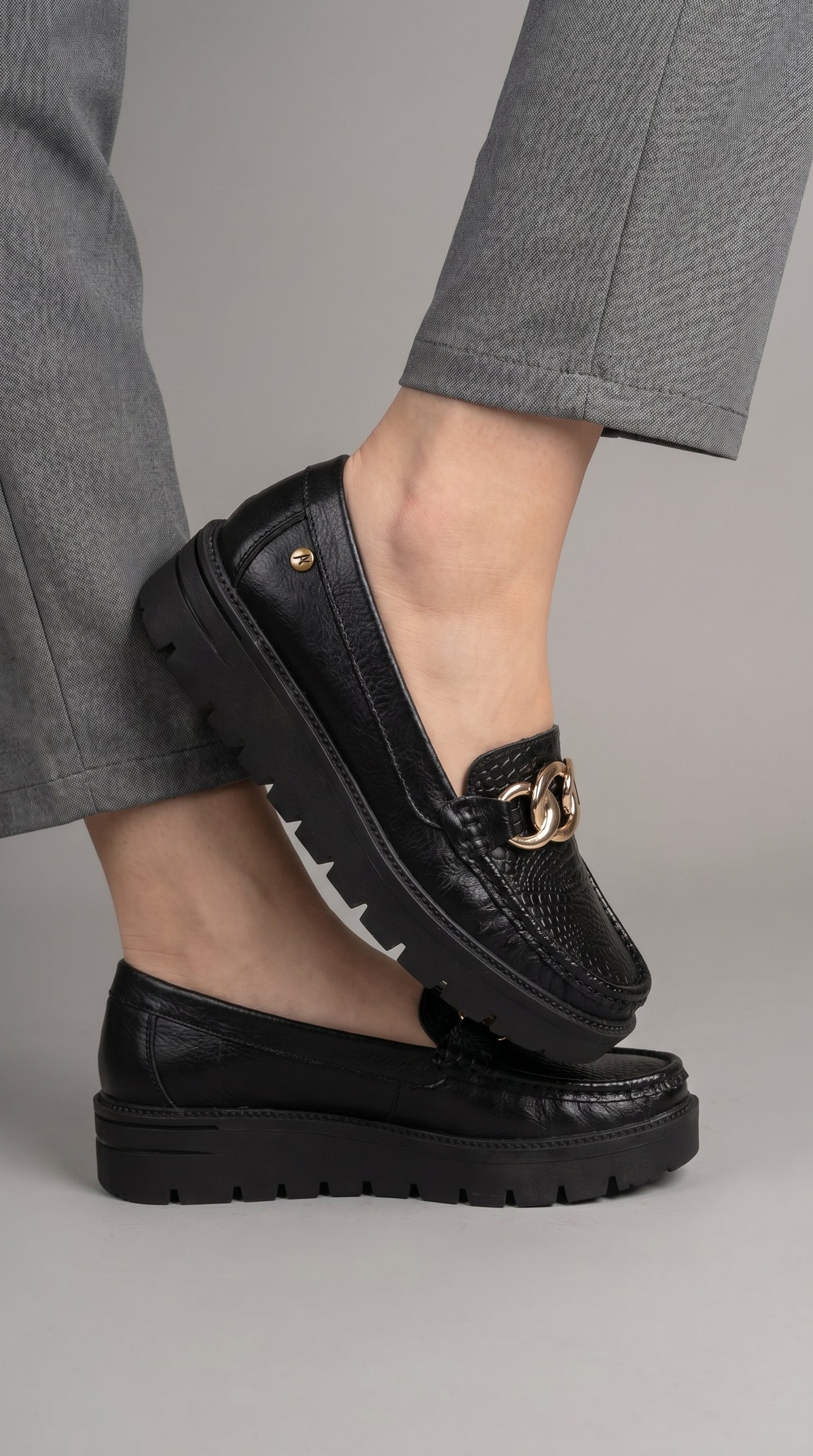 Mocasines para mujer, de vestir, en cuero, cómodos con suela antideslizante