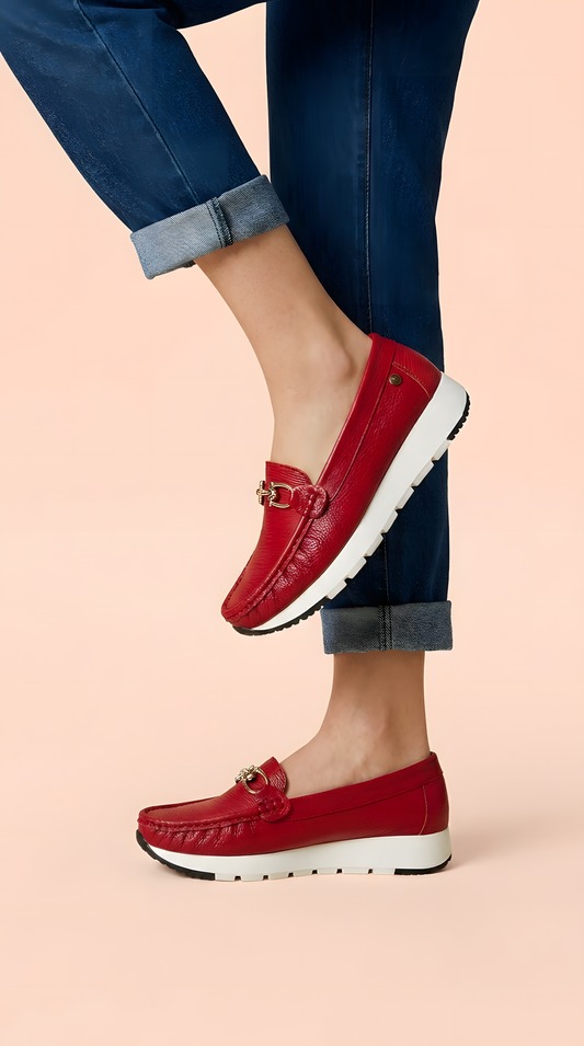 Mocasines para dama, cómodos, elegantes, de vestir en cuero