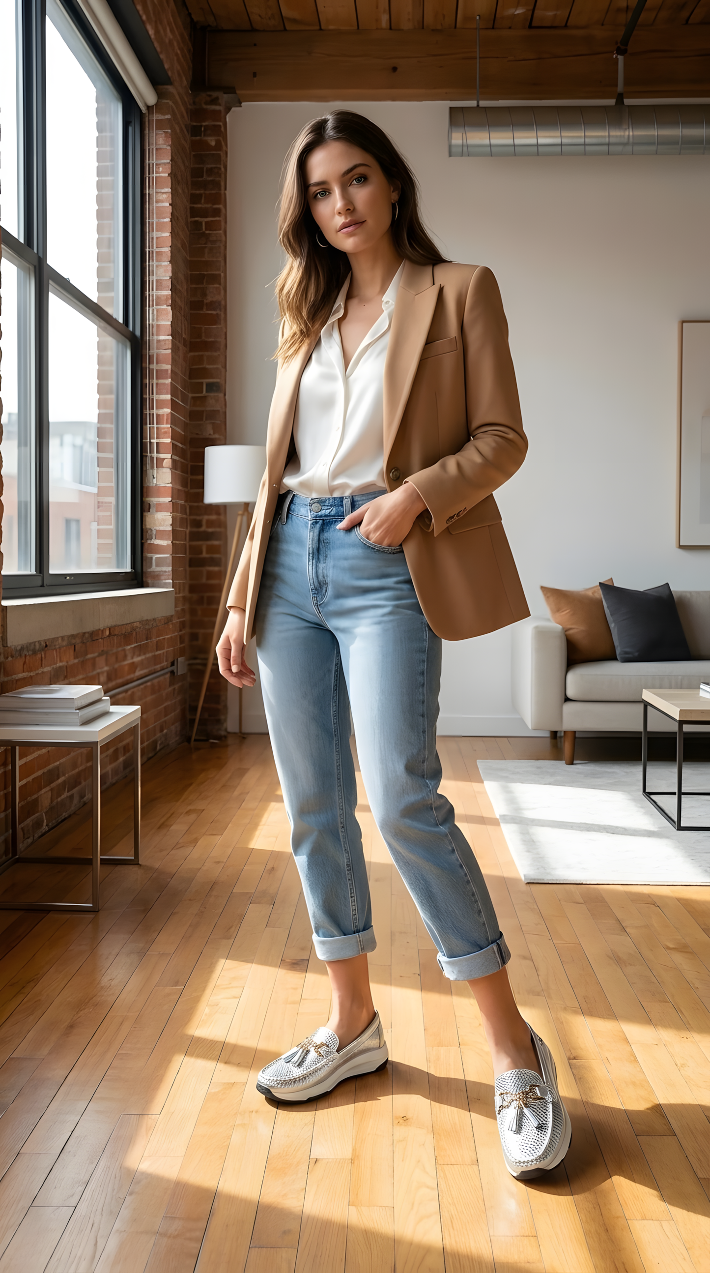Mocasines Cómodos de Cuero para Mujer
