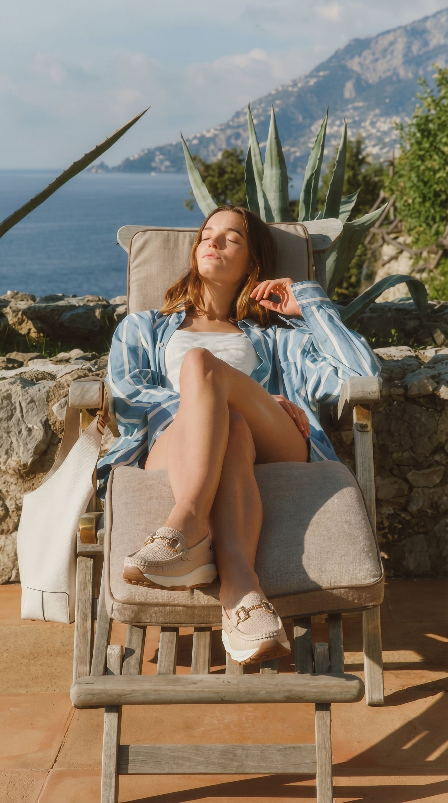 Mocasines para mujer, de cuero, cómodos con suela deportiva antideslizante