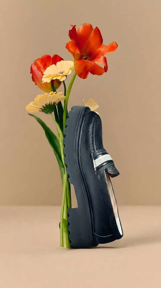 Zapatos loafers mujer, cómodos en piel con plataforma