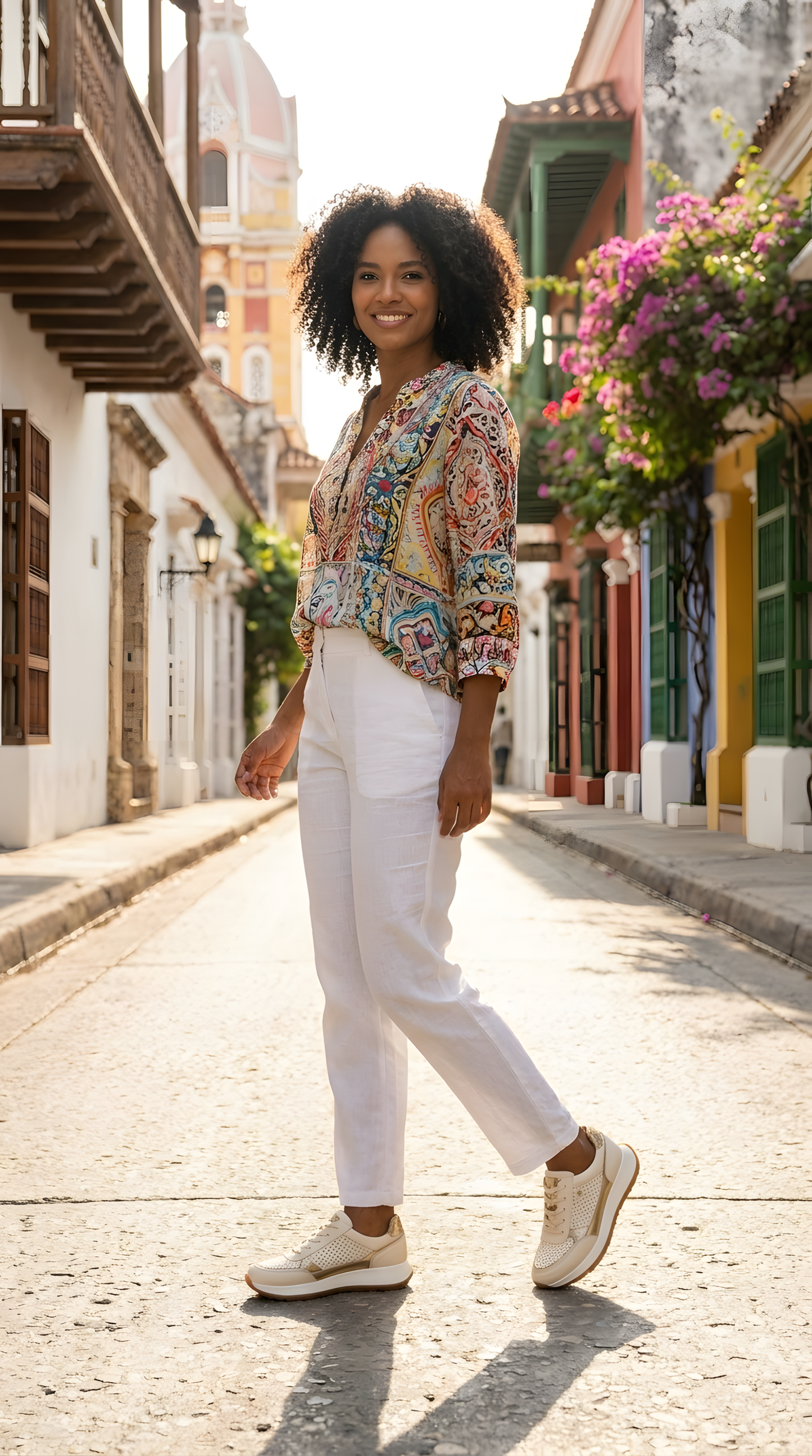 Tenis deportivos mujer, de cuero, cómodos y casuales - White Gold