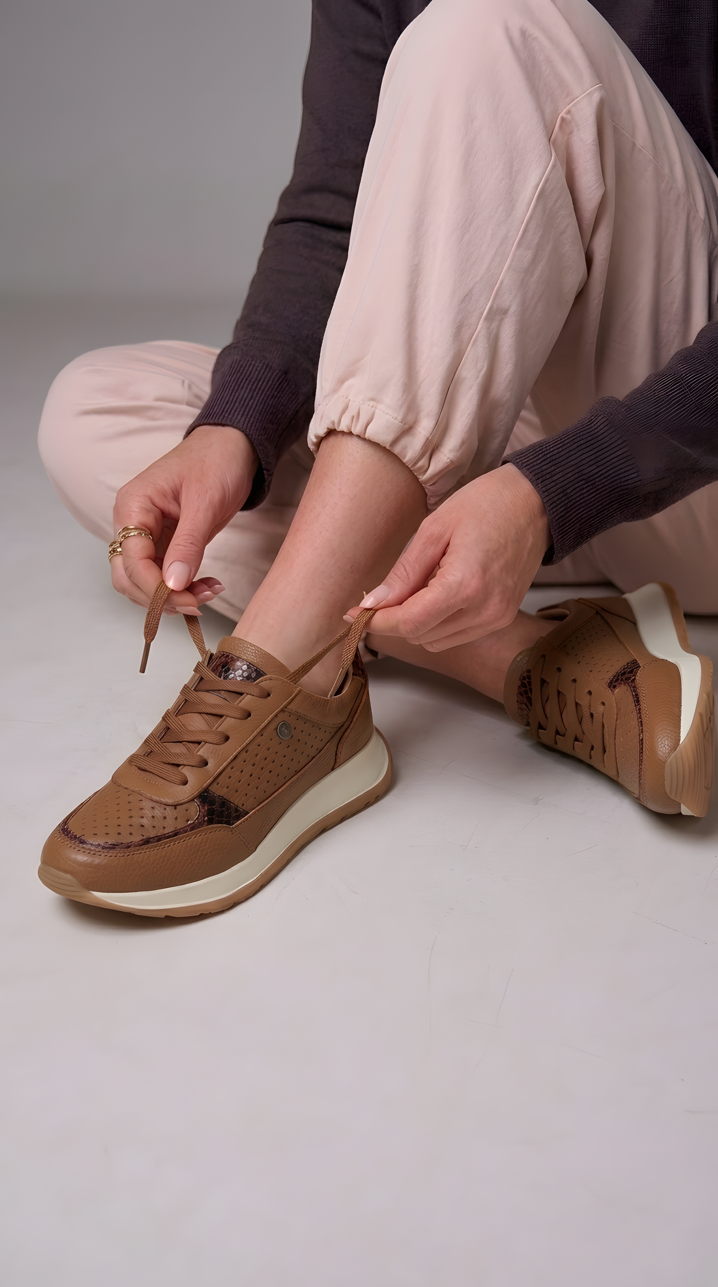 Tenis deportivos mujer, de cuero, cómodos y casuales - Honey