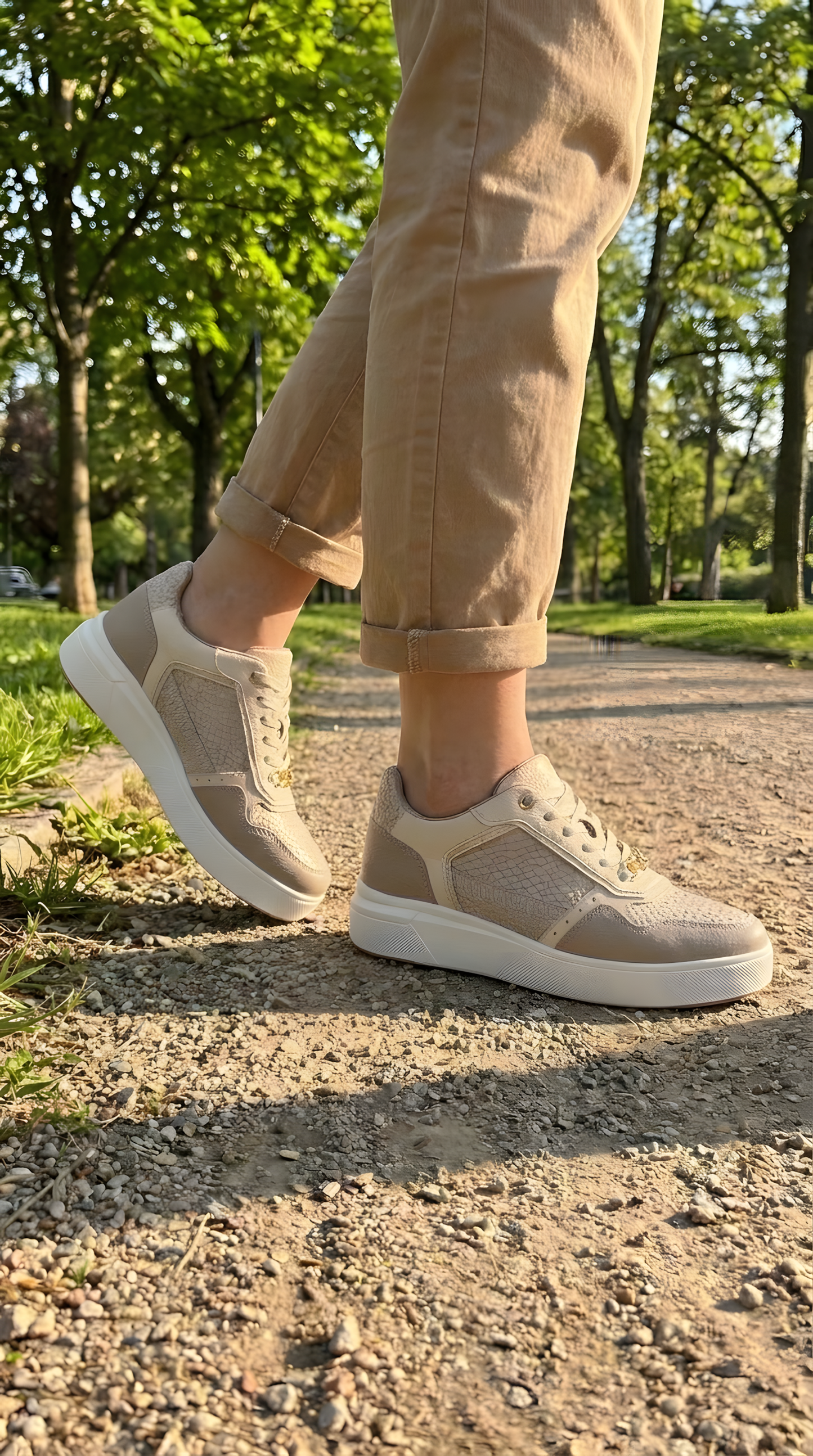 Tenis casuales para mujer, cómodos, elegantes, en cuero