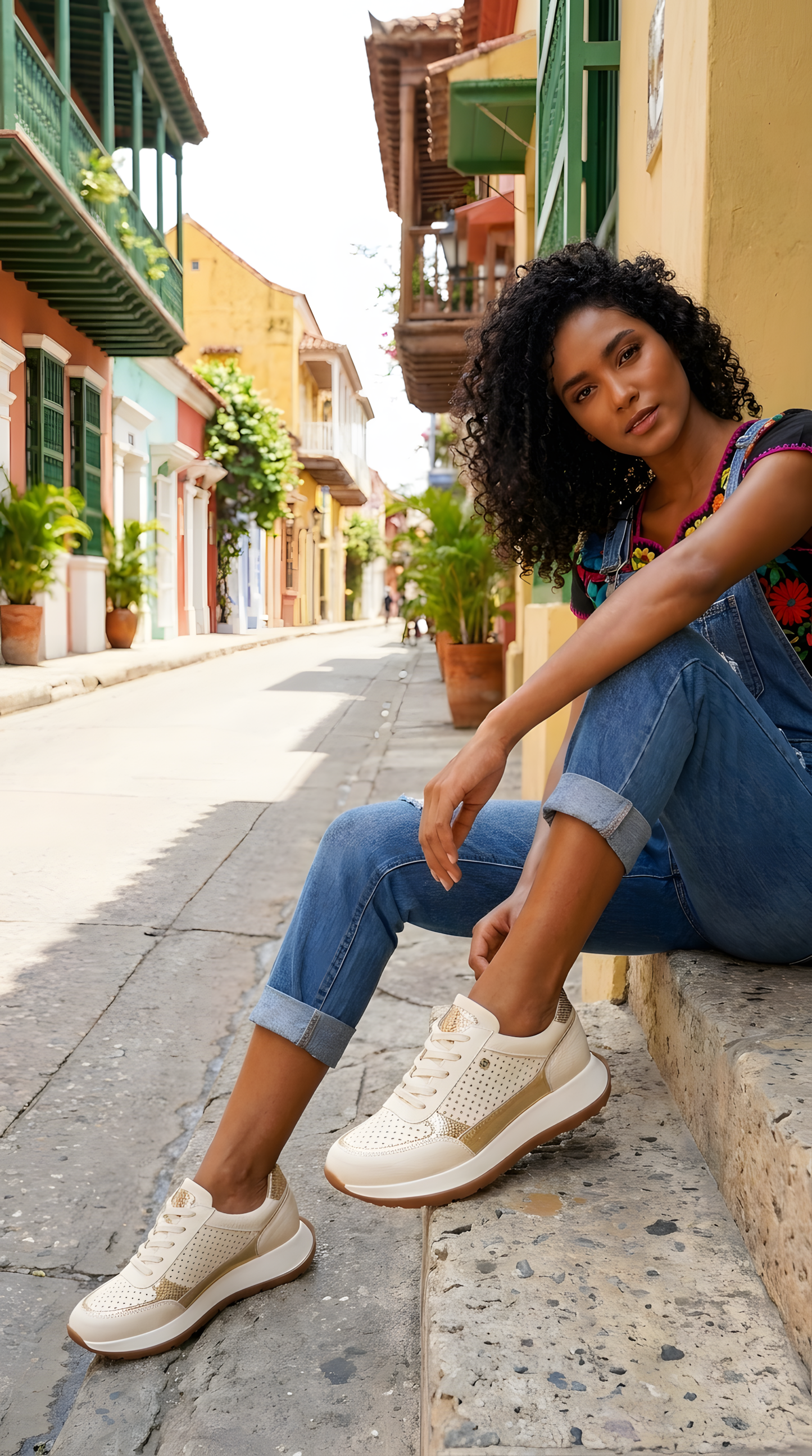 Tenis deportivos mujer, de cuero, cómodos y casuales - White Gold