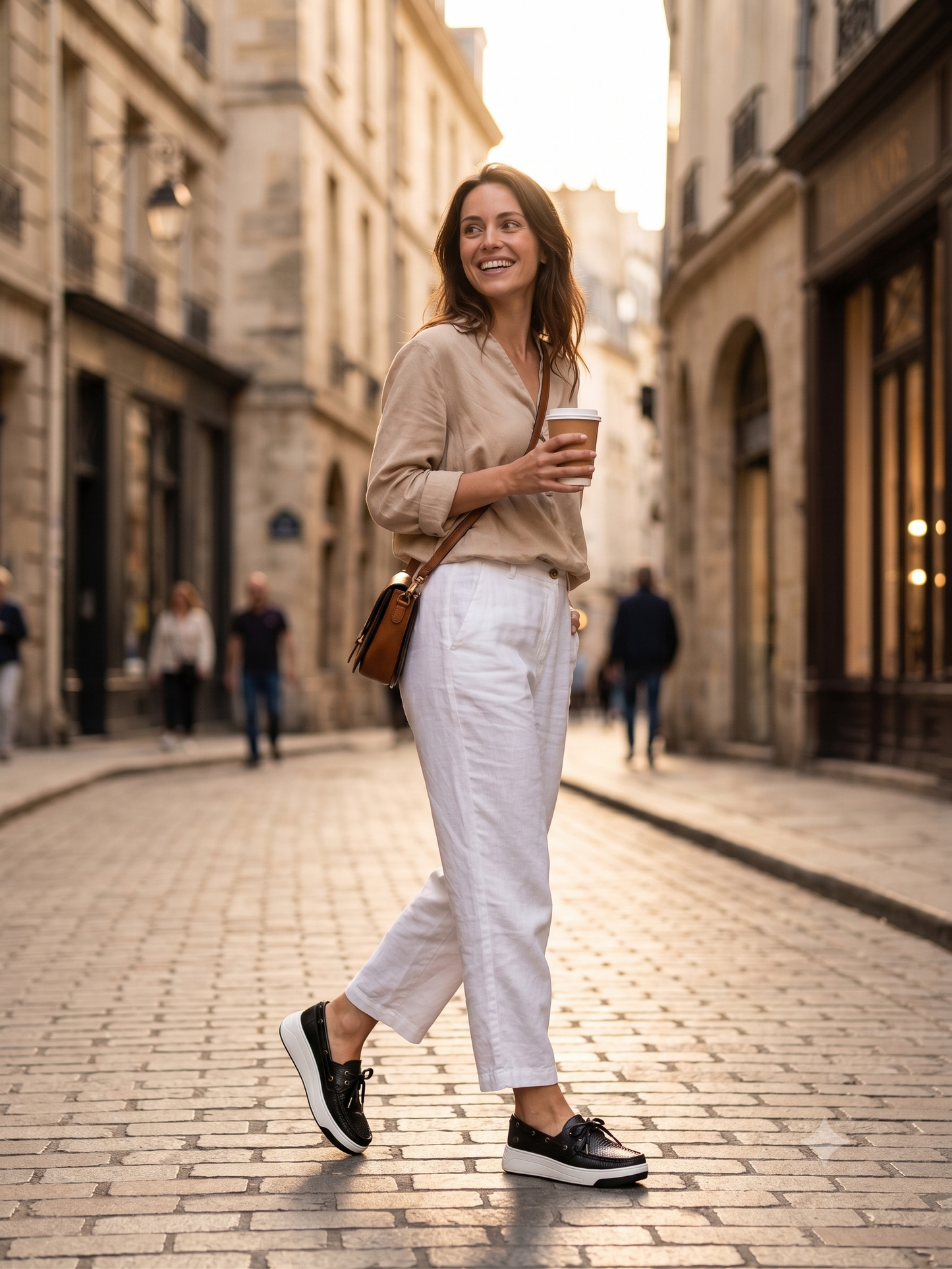 Mocasines negros/ Mocasin con cordones Mujer