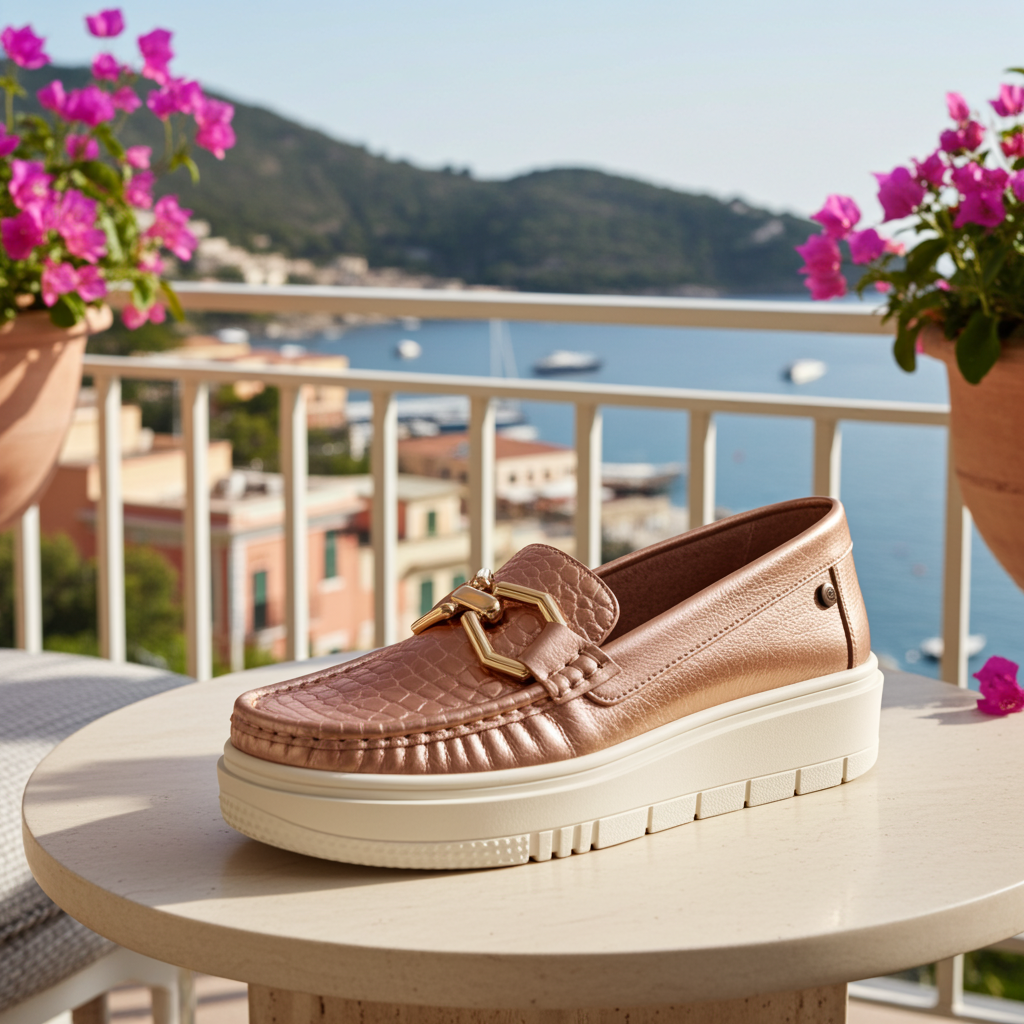 Mocasin para Mujer  Oro Rosa | Camina cómoda. Vístete elegante. Repítelo cada día.